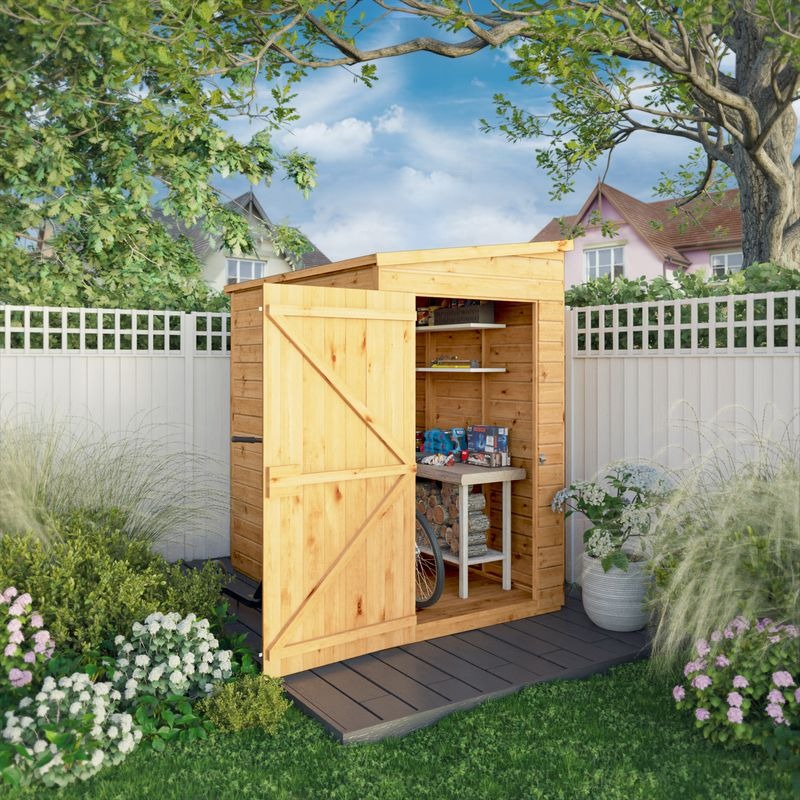 Adley 6' x 4' Lumberjack Premium Shiplap Modular Pent Shed | Sheds.co.uk