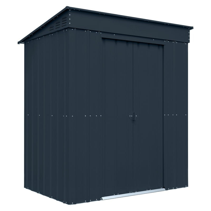 Adley 6' x 4' Pent Metal Shed - Grey | Sheds.co.uk