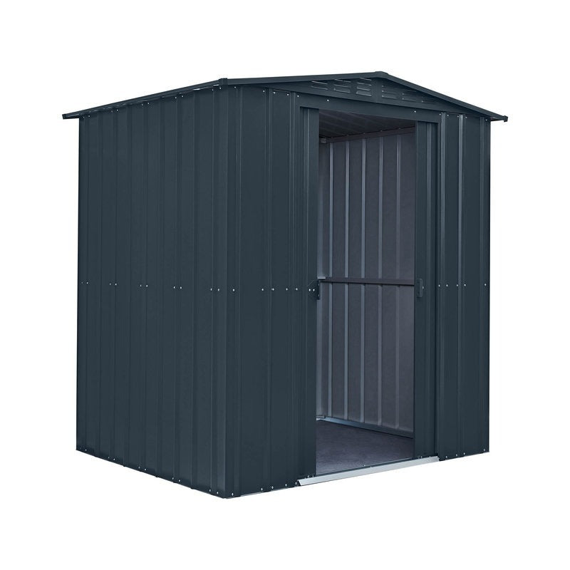 Adley 6' x 5' Apex Metal Shed - Grey | Sheds.co.uk