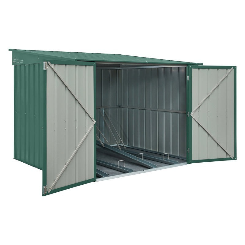 Adley 6' x 6' Metal Bike Locker - Green | Sheds.co.uk