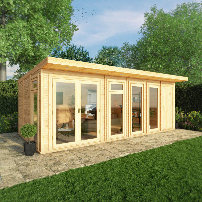 Adley 6m x 3m Insulated Garden Room With Side Shed | Sheds.co.uk