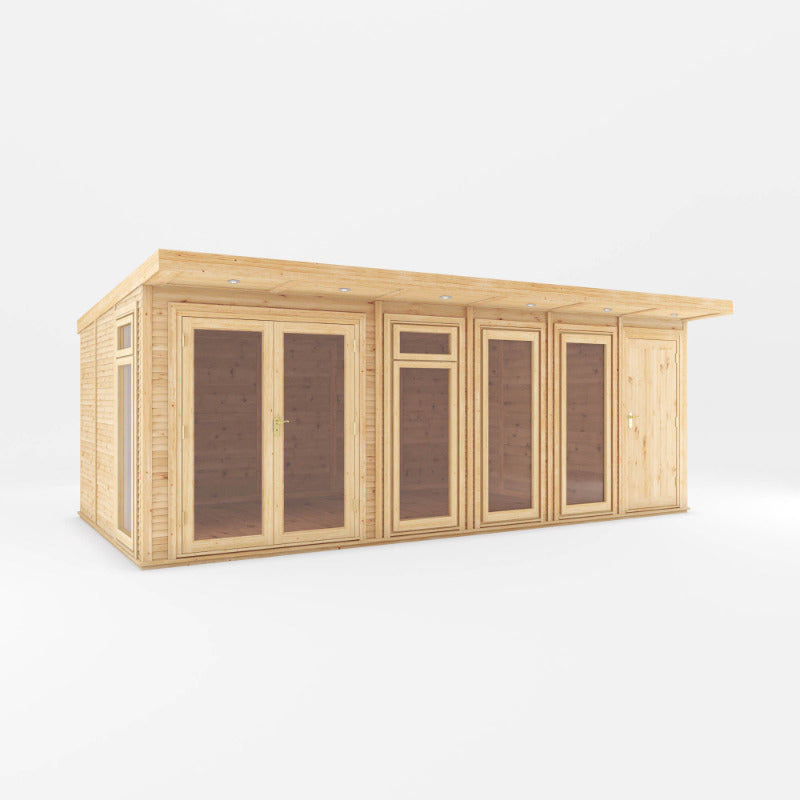 Adley 6m x 3m Insulated Garden Room With Side Shed | Sheds.co.uk