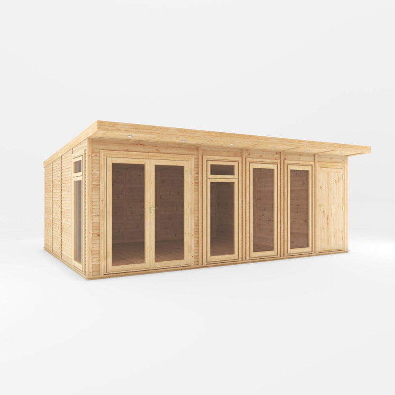Adley 6m x 4m Insulated Garden Room With Side Shed | Sheds.co.uk