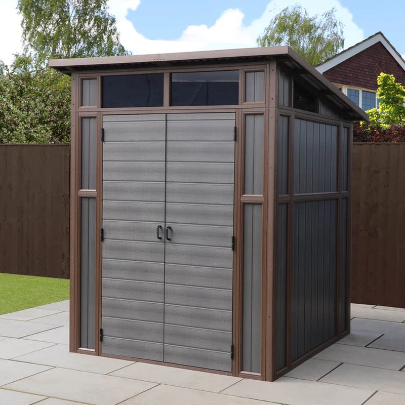 Adley 7' x 7' Premium Composite Double Door Pent Shed | Sheds.co.uk