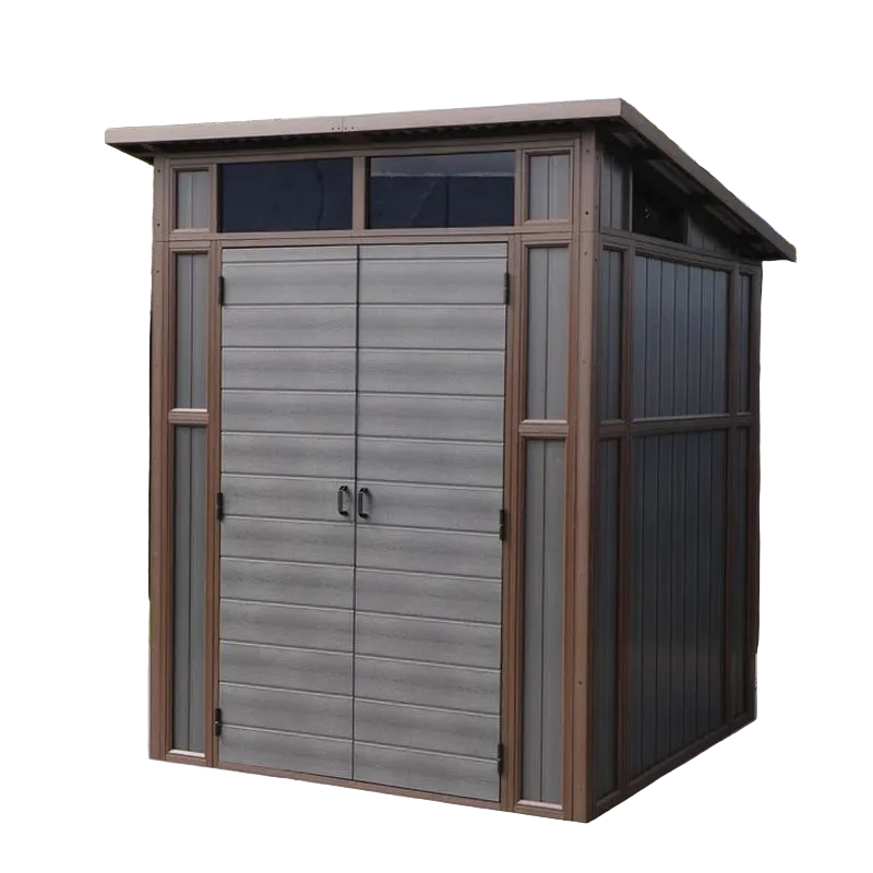 Adley 7' x 7' Premium Composite Double Door Pent Shed | Sheds.co.uk