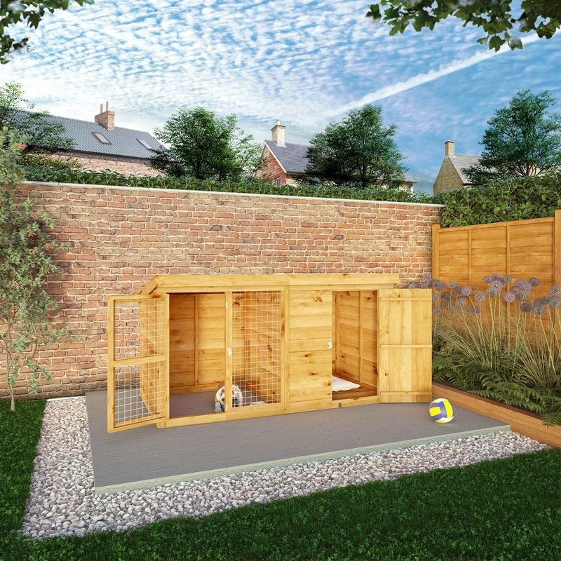 Adley 8' x 4' Dog Kennel & Run | Sheds.co.uk