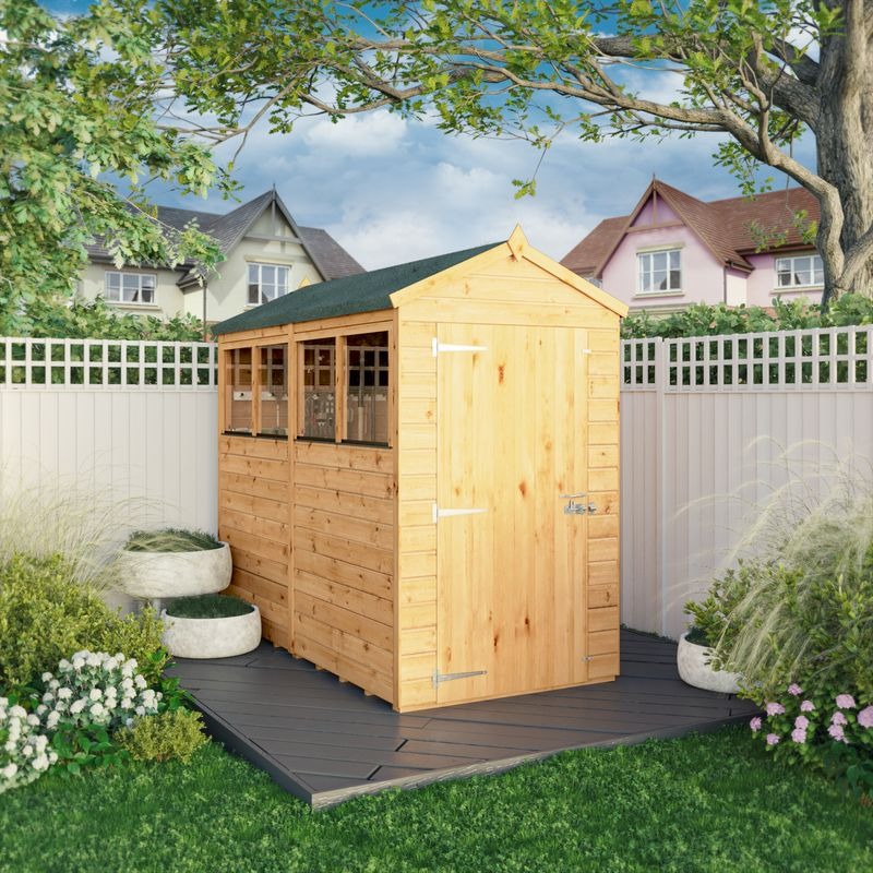 Adley 8' x 4' Lumberjack Premium Shiplap Modular Apex Shed | Sheds.co.uk