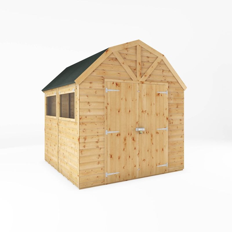 Adley 8' x 8' Premium Double Door Shiplap Dutch Barn | Sheds.co.uk