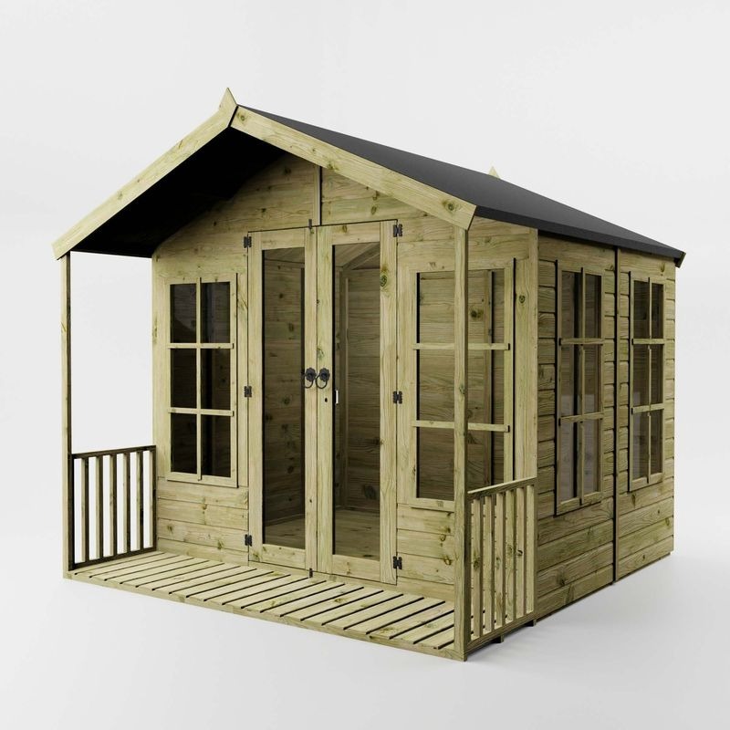 Adley 8' x 8' Premium Traditional Summer House With Veranda | Sheds.co.uk
