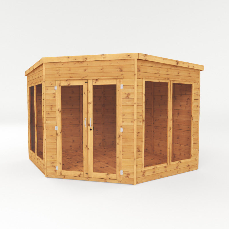 Adley 9' x 9' Chelsea Deluxe Corner Summer House | Sheds.co.uk