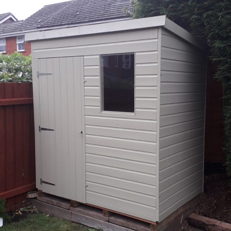 Bards 6' x 4' Popular Custom Pent Shed - Pre Painted | Sheds.co.uk