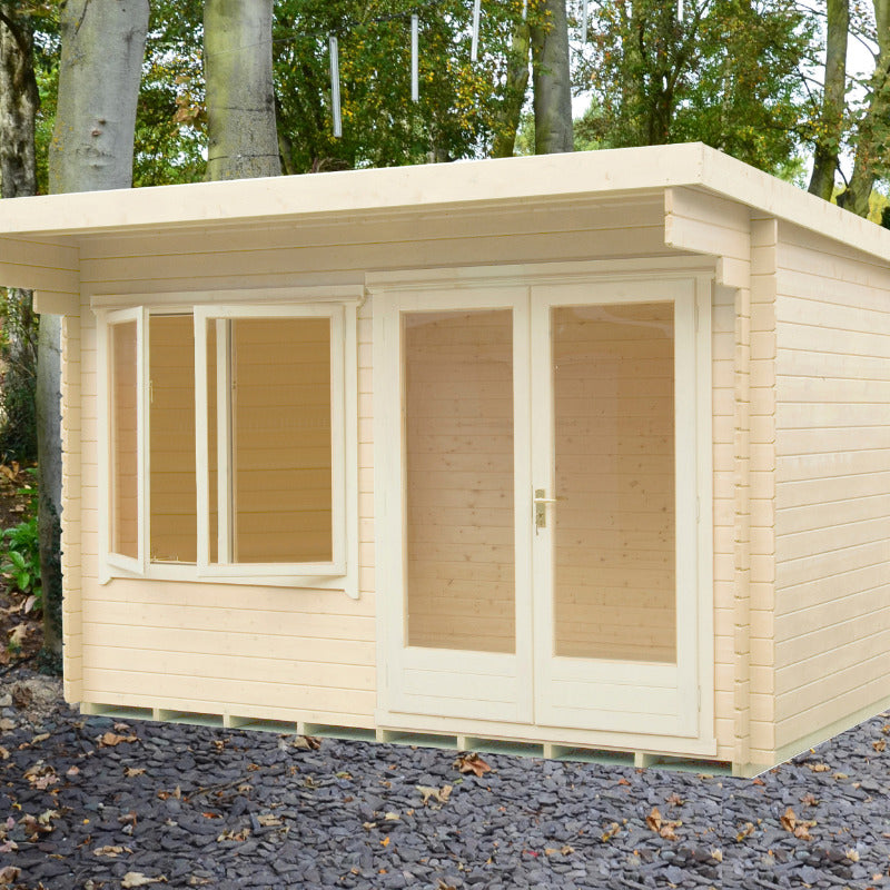 Loxley 3.6m x 3.6m Bolton Log Cabin - 28mm | Sheds.co.uk