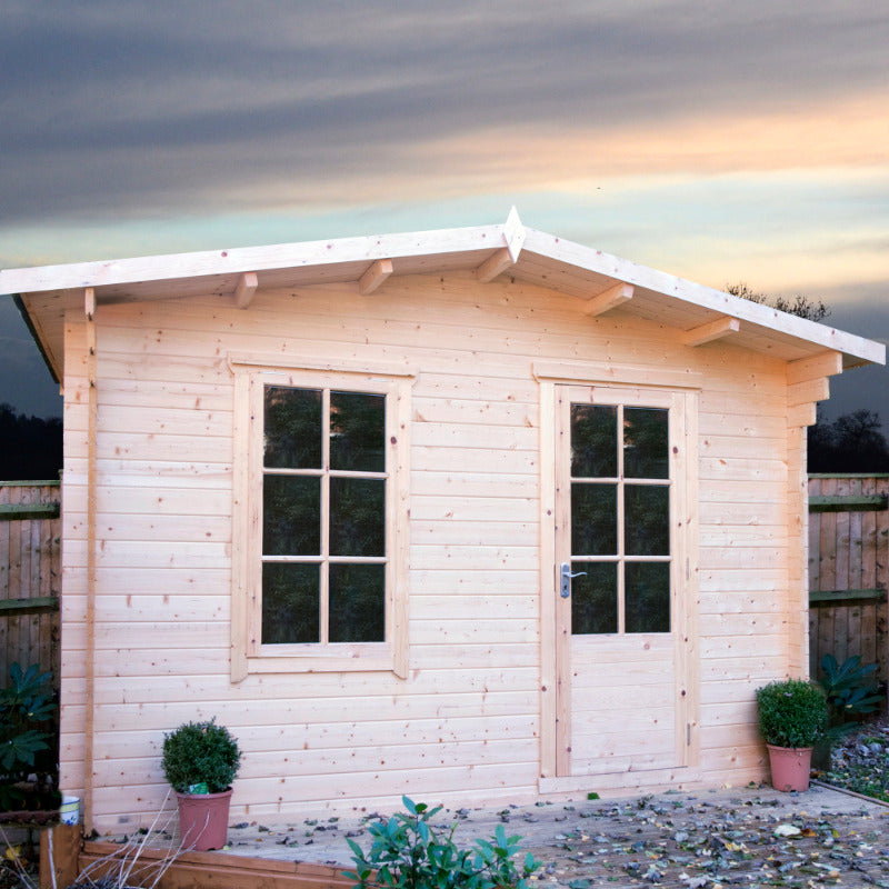 Loxley 3m x 3.7m Boston Log Cabin - 28mm | Sheds.co.uk