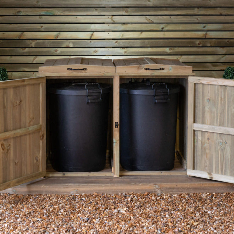 Garden Village Double Dustbin Store | Sheds.co.uk