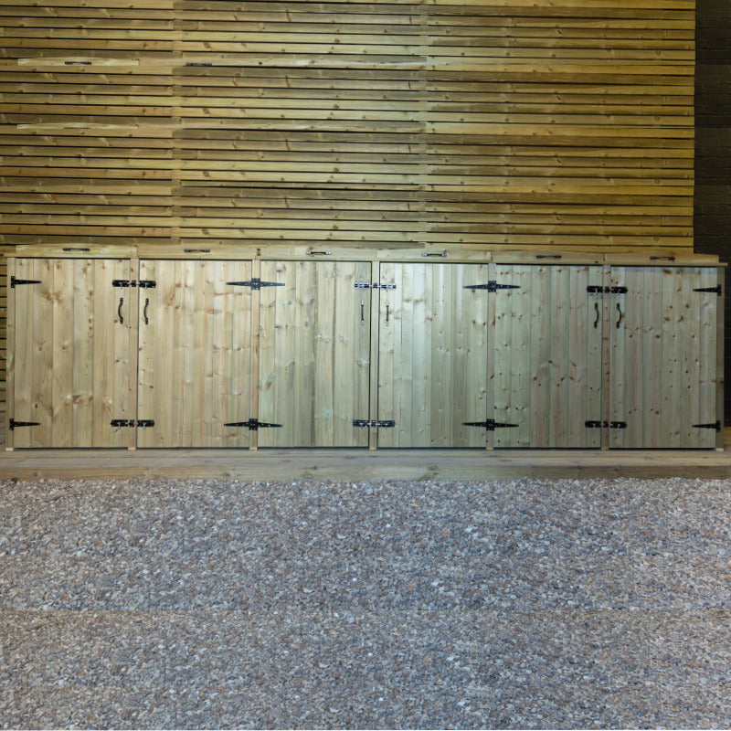 Garden Village Sextet Wheelie Bin Store - 140L | Sheds.co.uk