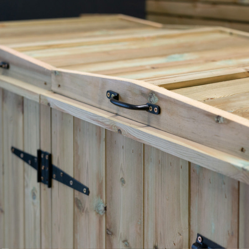 Garden Village Triple Wheelie Bin Store - 240L | Sheds.co.uk