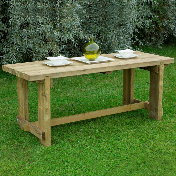 Hartwood 1.8m Sleeper Garden Table | Sheds.co.uk