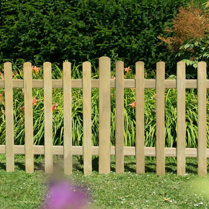 Hartwood 3' x 6' Pressure Treated Pale Picket Fence Panel | Sheds.co.uk