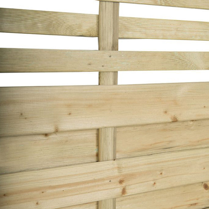Hartwood 6' Pressure Treated Horizontal Weave Fence Panel With Slatted Top | Sheds.co.uk