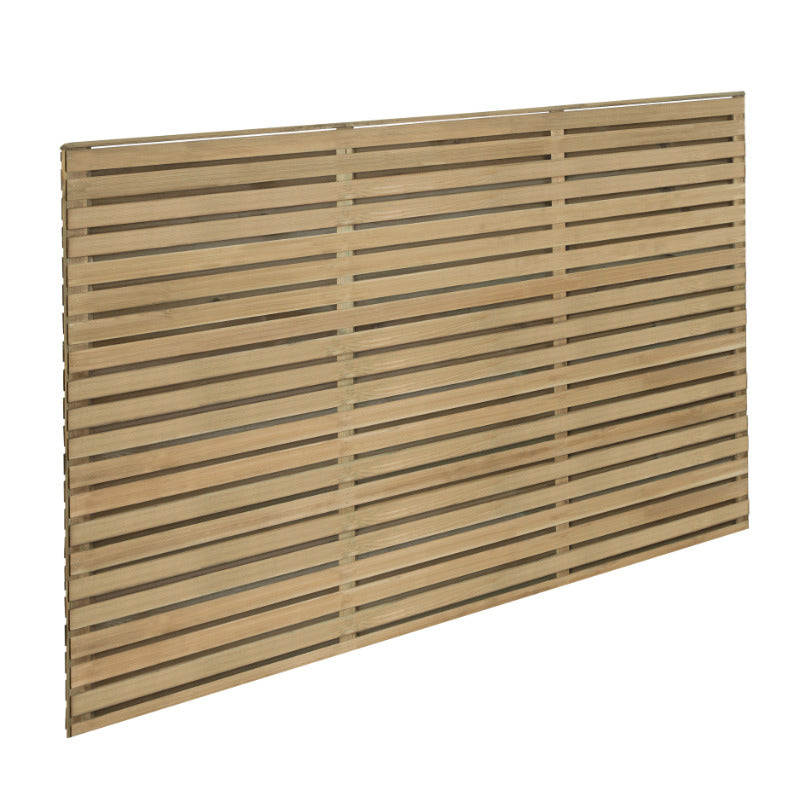 Hartwood 6' Pressure Treated Contemporary Double Slatted Fence Panel | Sheds.co.uk