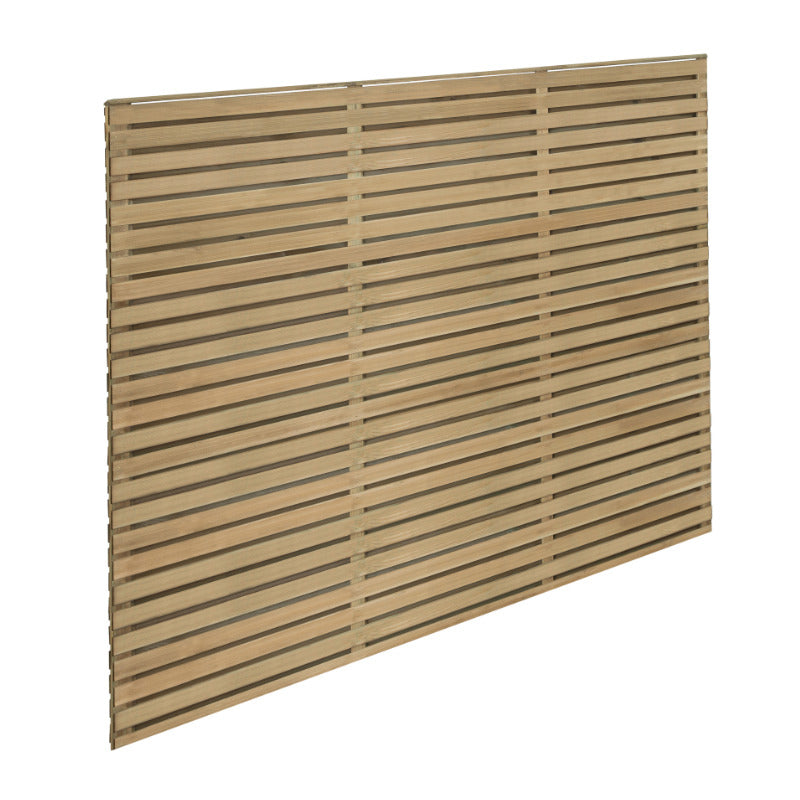 Hartwood 6' Pressure Treated Contemporary Double Slatted Fence Panel | Sheds.co.uk