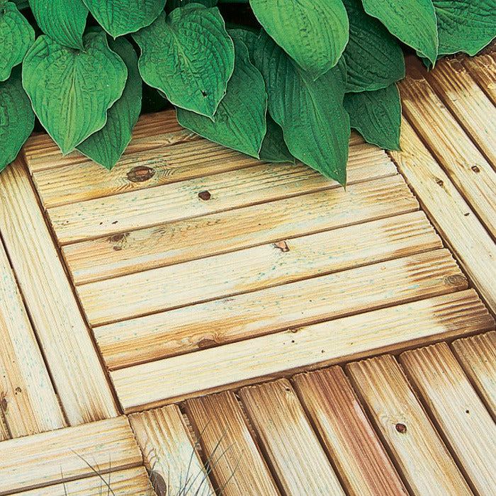 Hartwood 50cm Deck Tiles - Pack of 4 | Sheds.co.uk