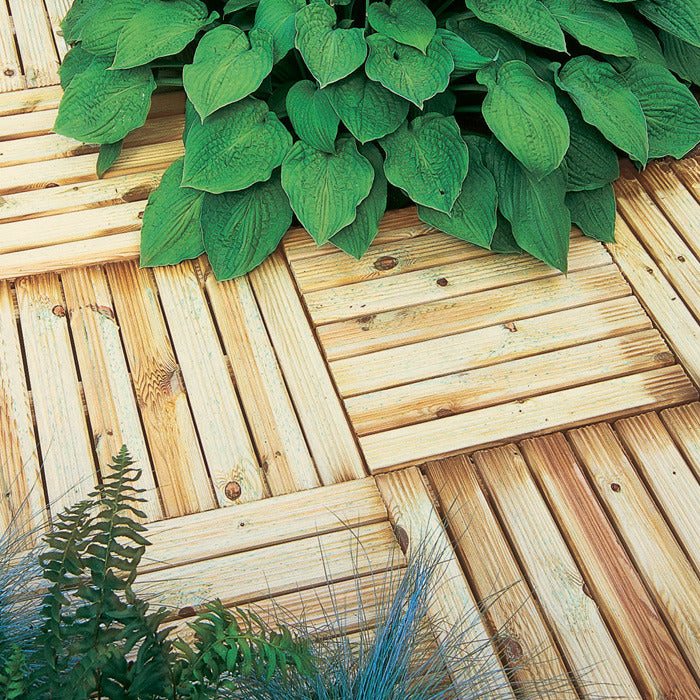 Hartwood 50cm Deck Tiles - Pack of 4 | Sheds.co.uk