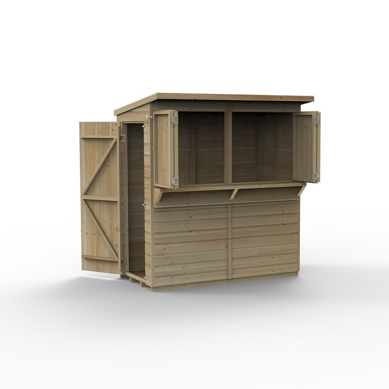 Hartwood 6' x 3' Pressure Treated Shiplap Pent Garden Bar | Sheds.co.uk