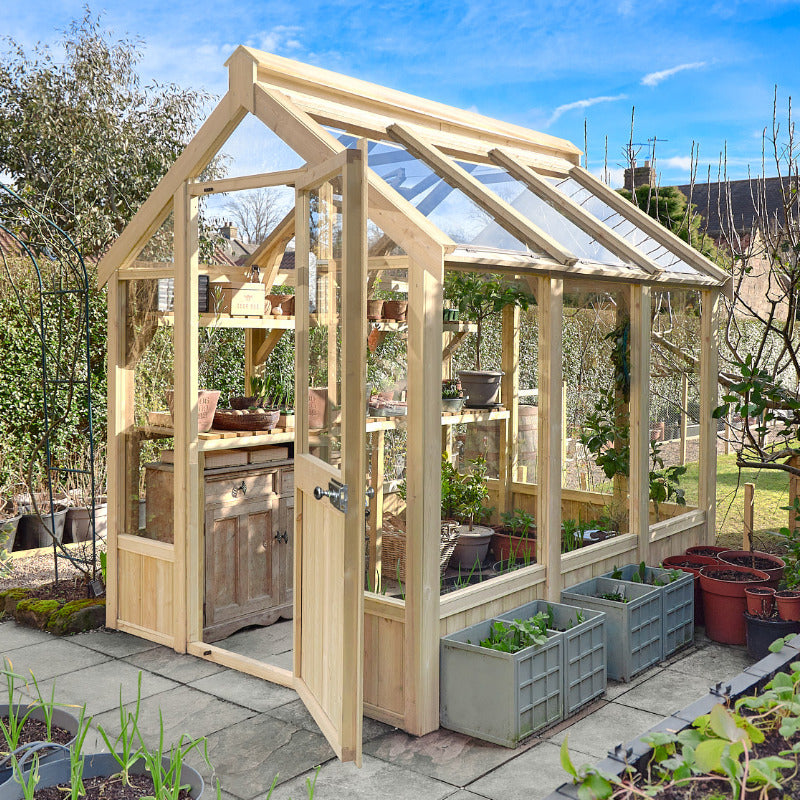 Hartwood 8' x 6' Pressure Treated Modular Vale Greenhouse | Sheds.co.uk