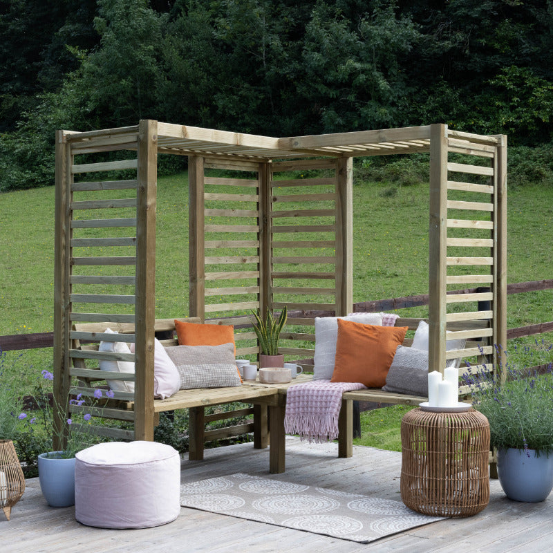 Hartwood Chester Corner Arbour Seat | Sheds.co.uk