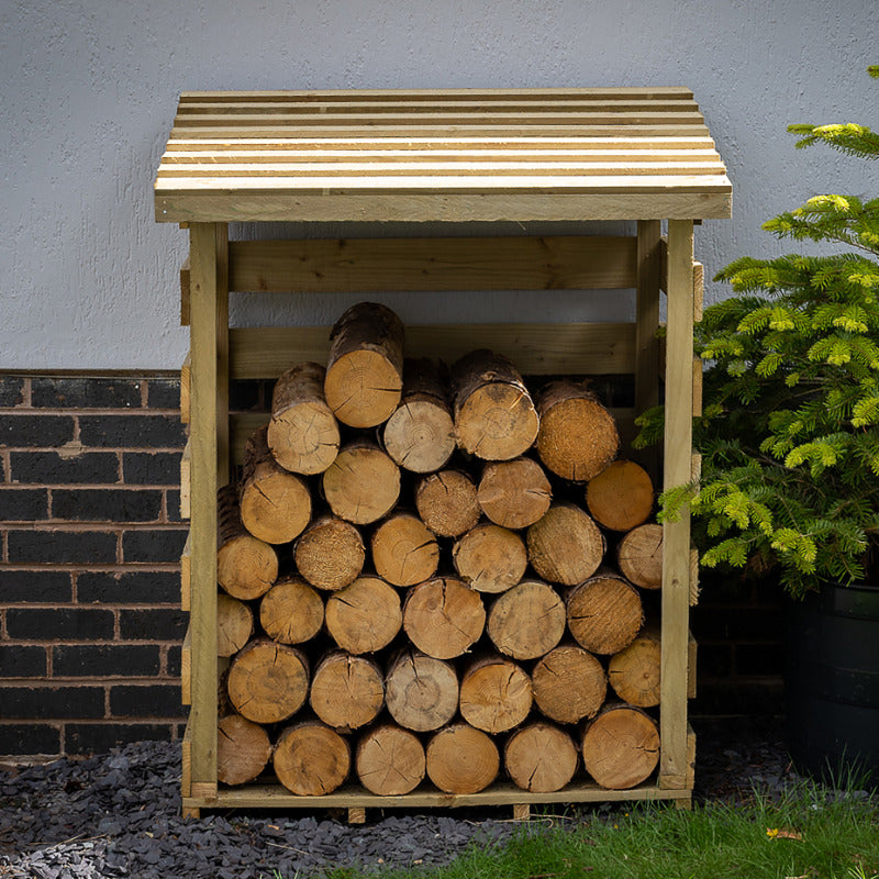 Hartwood Compact Pent Log Store | Sheds.co.uk