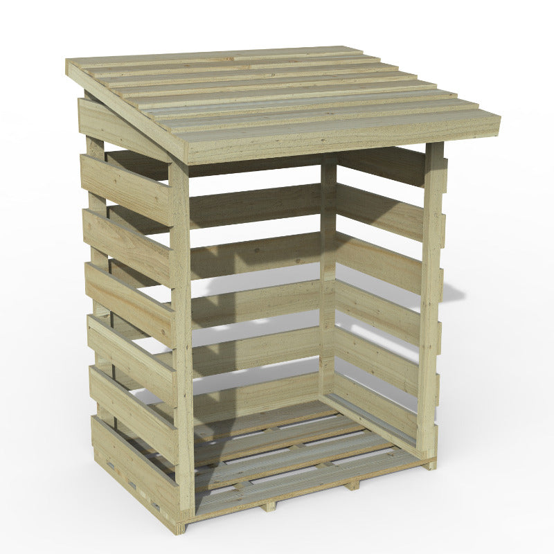 Hartwood Compact Pent Log Store | Sheds.co.uk