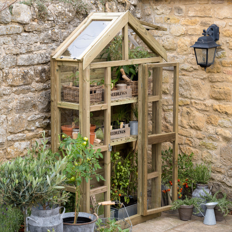 Hartwood Georgian Wall Greenhouse With Auto Vent | Sheds.co.uk