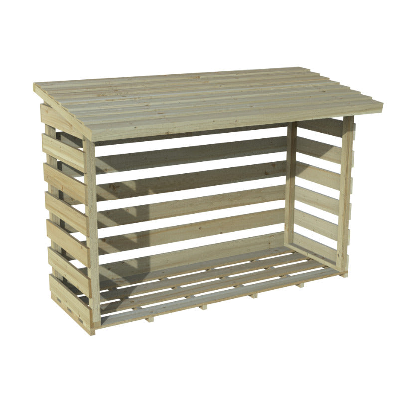 Hartwood Large Pent Log Store | Sheds.co.uk