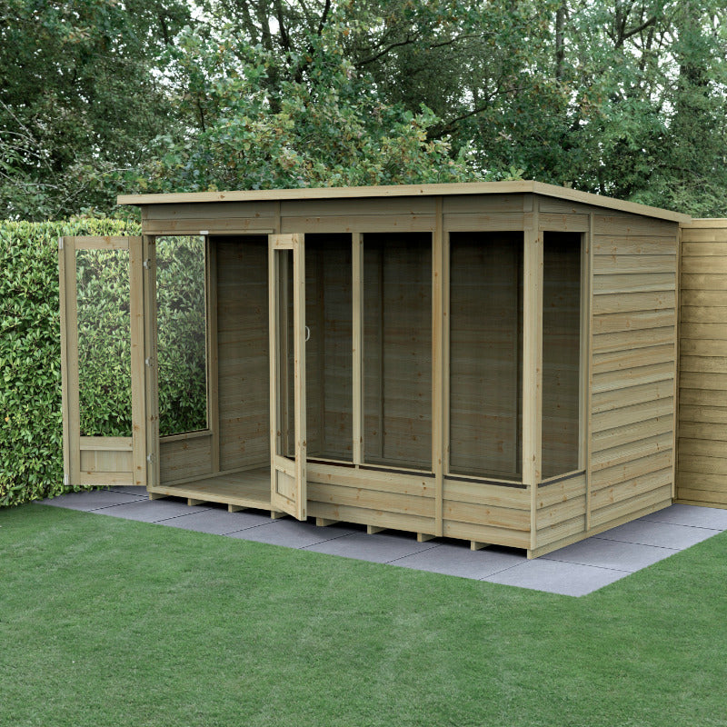 Hartwood Life Time 10' x 6' Pressure Treated Overlap Pent Summer House | Sheds.co.uk