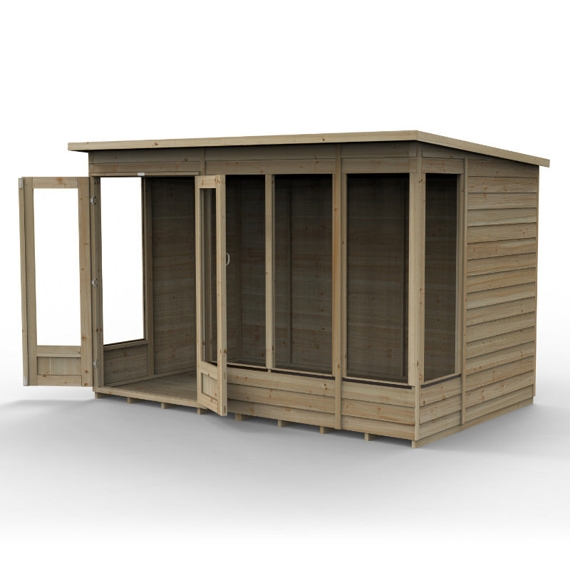 Hartwood Life Time 10' x 6' Pressure Treated Overlap Pent Summer House | Sheds.co.uk
