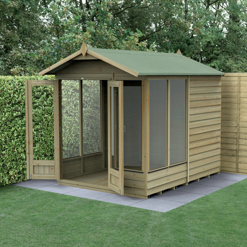 Hartwood Life Time 6' x 8' Pressure Treated Overlap Apex Summer House | Sheds.co.uk