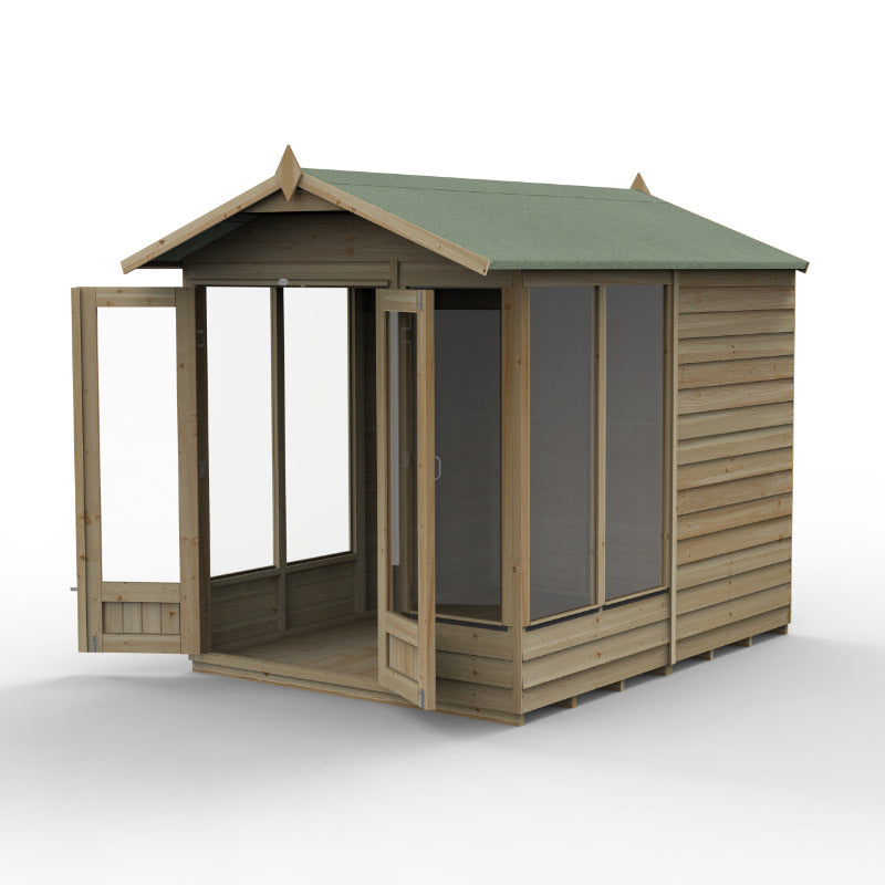 Hartwood Life Time 6' x 8' Pressure Treated Overlap Apex Summer House | Sheds.co.uk