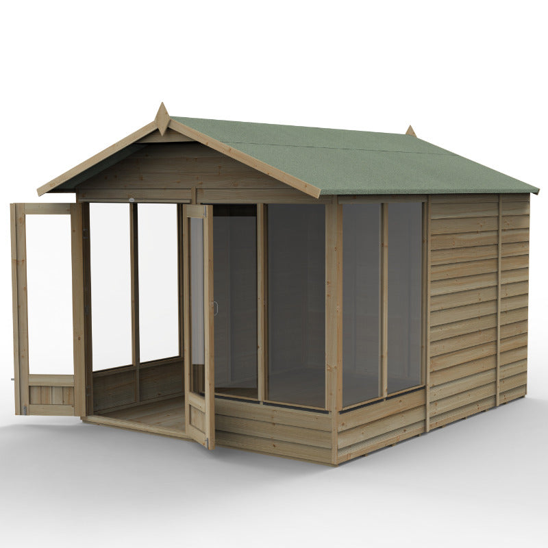 Hartwood Life Time 8' x 10' Pressure Treated Overlap Apex Summer House | Sheds.co.uk