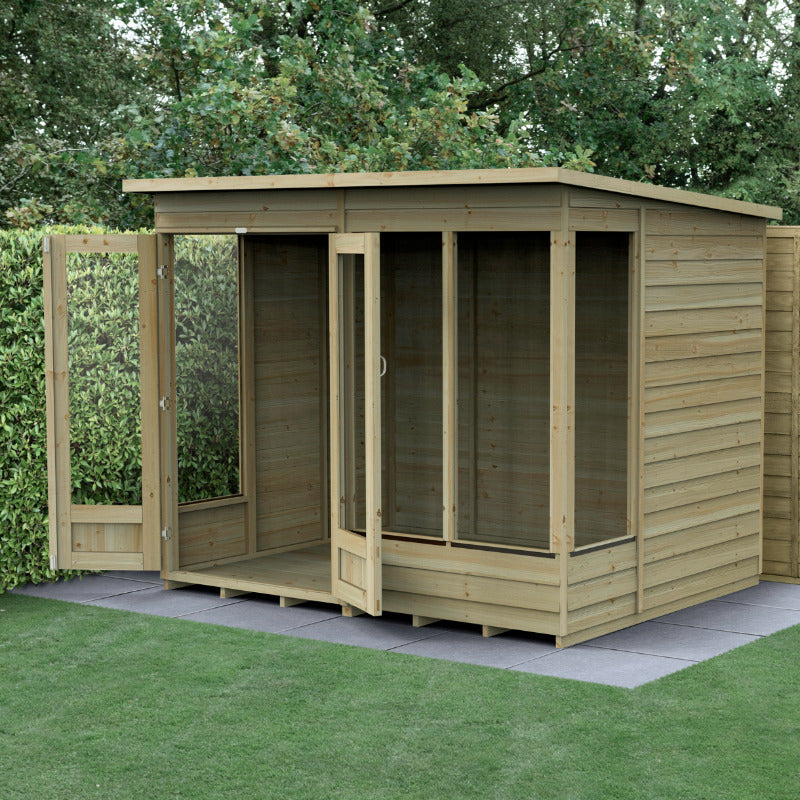 Hartwood Life Time 8' x 6' Pressure Treated Overlap Pent Summer House | Sheds.co.uk