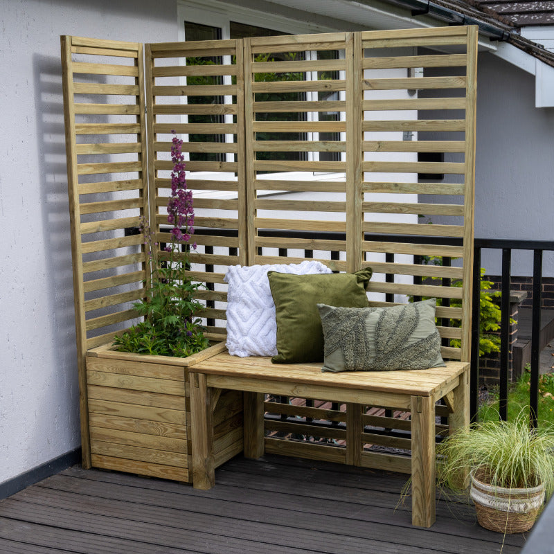 Hartwood Modular Garden Seating With Trellis - Option 1 | Sheds.co.uk