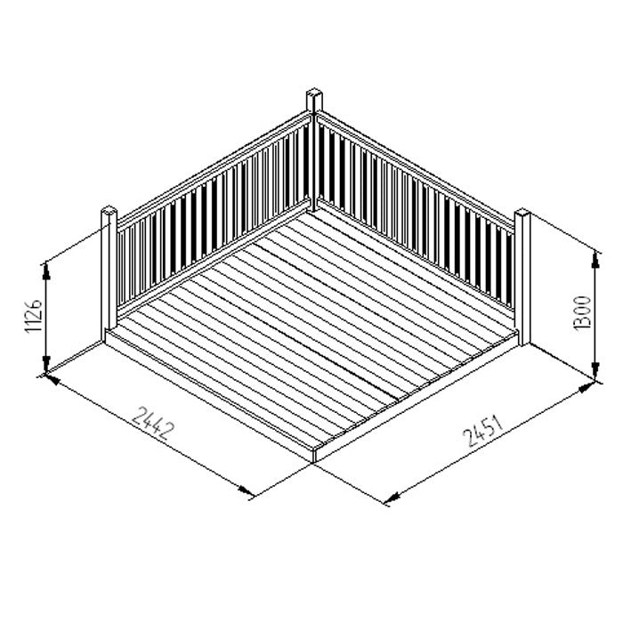 Hartwood Patio Decking Kit | Sheds.co.uk
