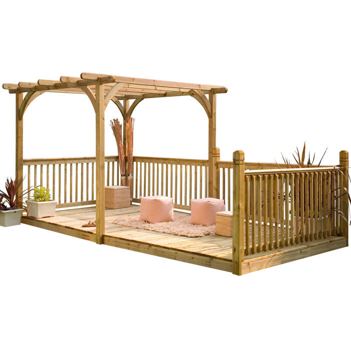 Hartwood Supreme Pergola & Patio Decking Kit | Sheds.co.uk