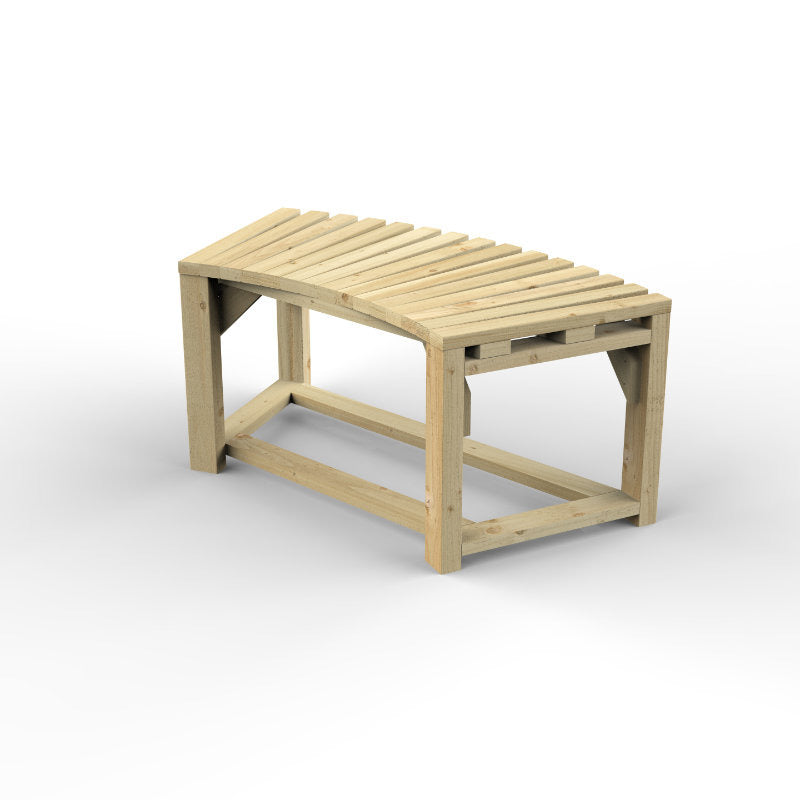 Hartwood Wooden Curved Viking Bench | Sheds.co.uk