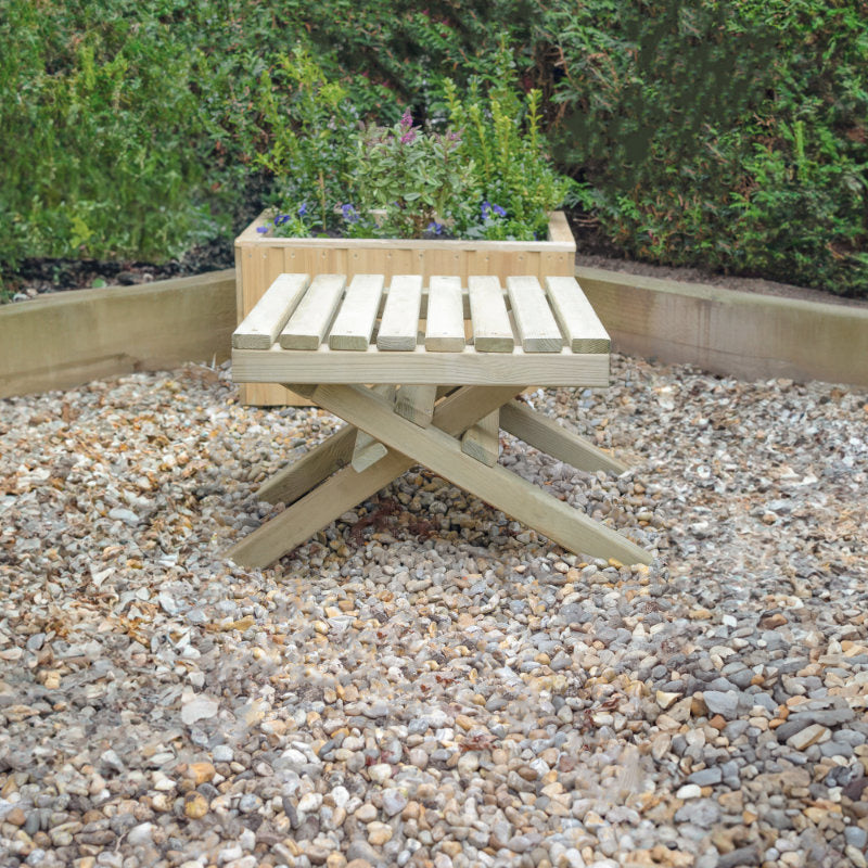 Hartwood Wooden Slatted Beach Side Table | Sheds.co.uk