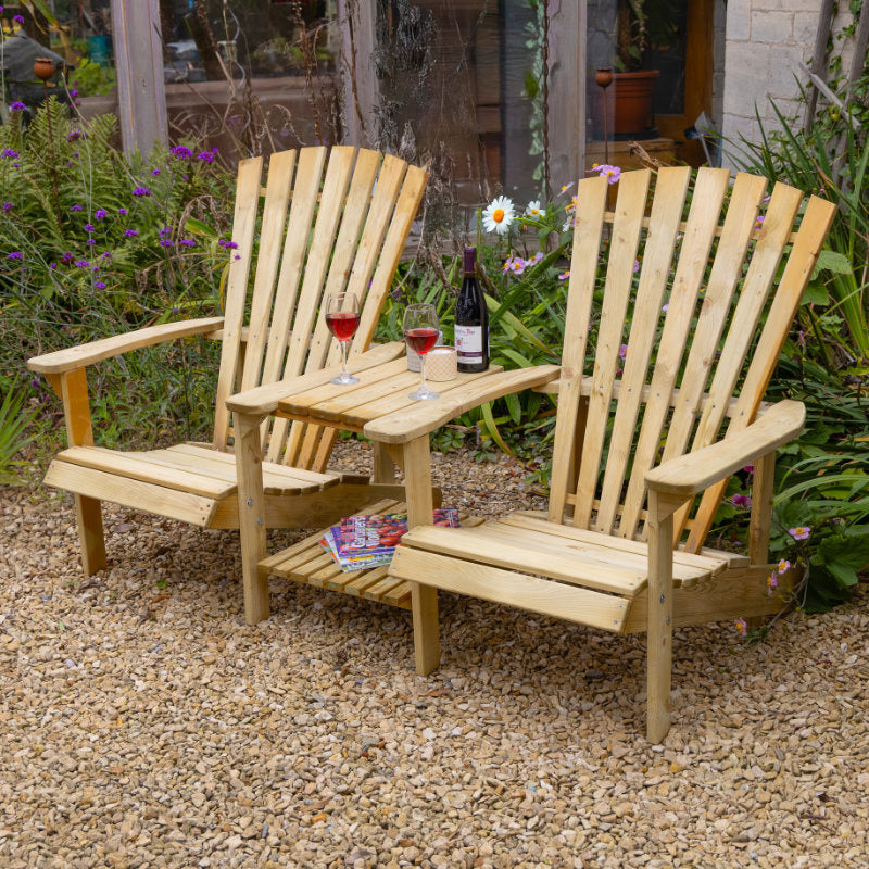 Hartwood Wooden Slatted Garden Love Seat | Sheds.co.uk