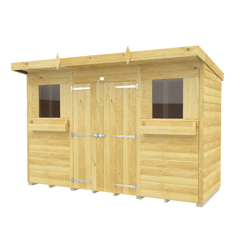 Holt 10' x 4' Handsworth Loglap Pressure Treated Pent Summer Shed | Sheds.co.uk