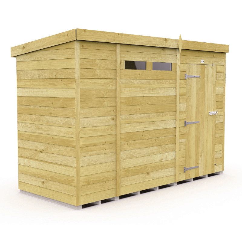 Holt 10' x 4' Pressure Treated Shiplap Modular Pent Security Shed | Sheds.co.uk