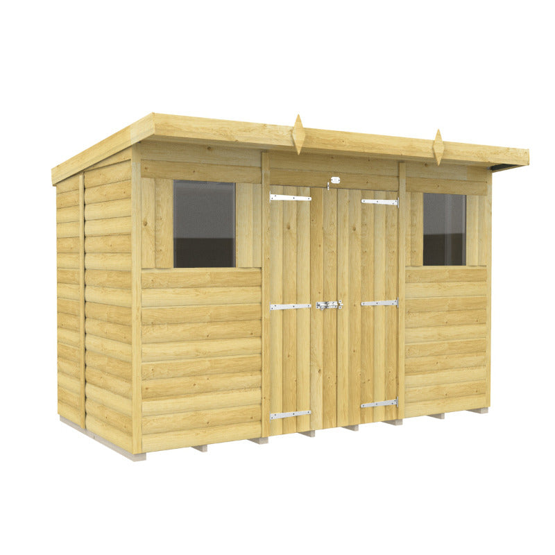 Holt 10' x 5' Handsworth Loglap Pressure Treated Pent Summer Shed | Sheds.co.uk