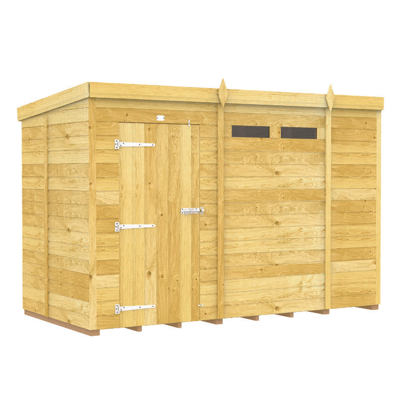 Holt 10' x 5' Pressure Treated Shiplap Modular Pent Security Shed | Sheds.co.uk